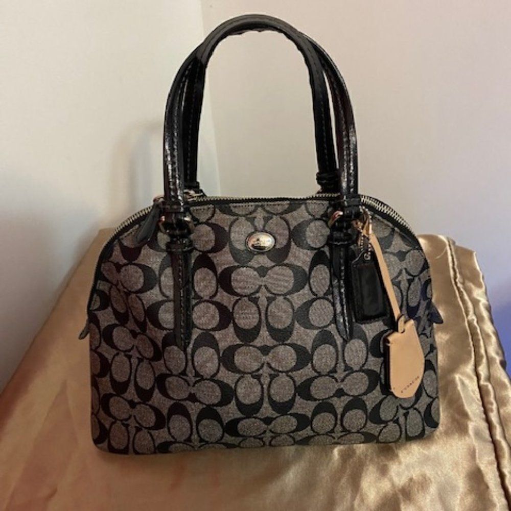 Coach F24606 Cora Dome Gray/Black Satchel bag